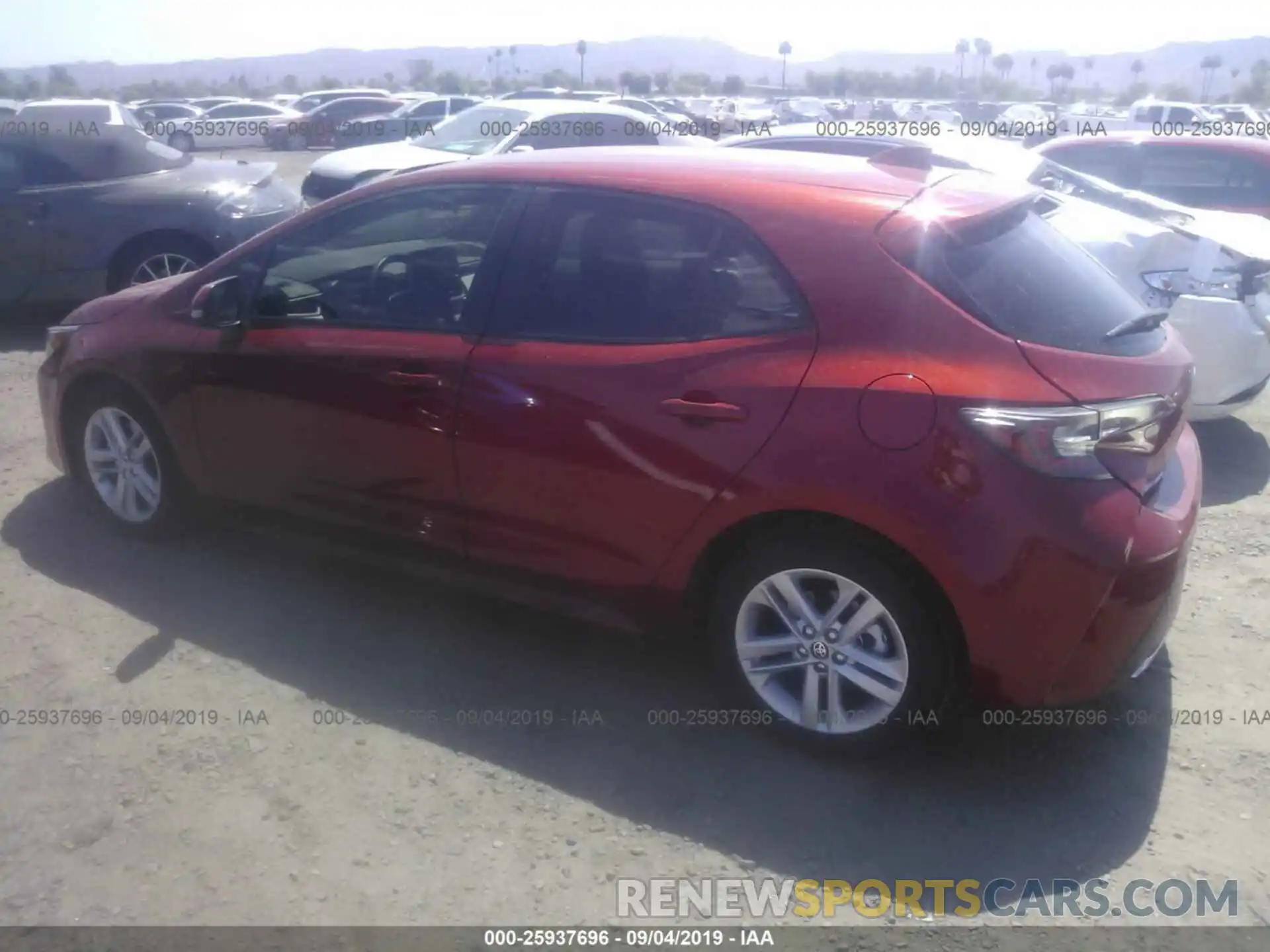 3 Photograph of a damaged car JTNK4RBE0K3007019 TOYOTA COROLLA 2019