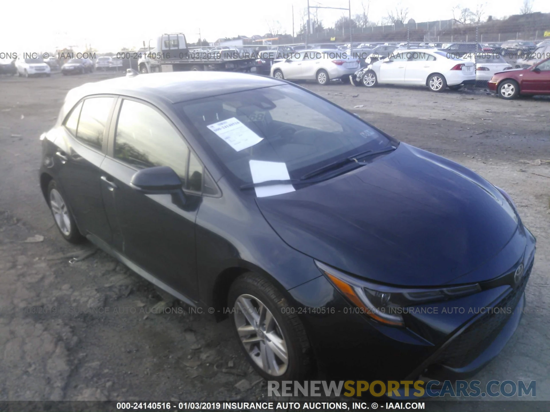 1 Photograph of a damaged car JTNK4RBE0K3007201 TOYOTA COROLLA 2019