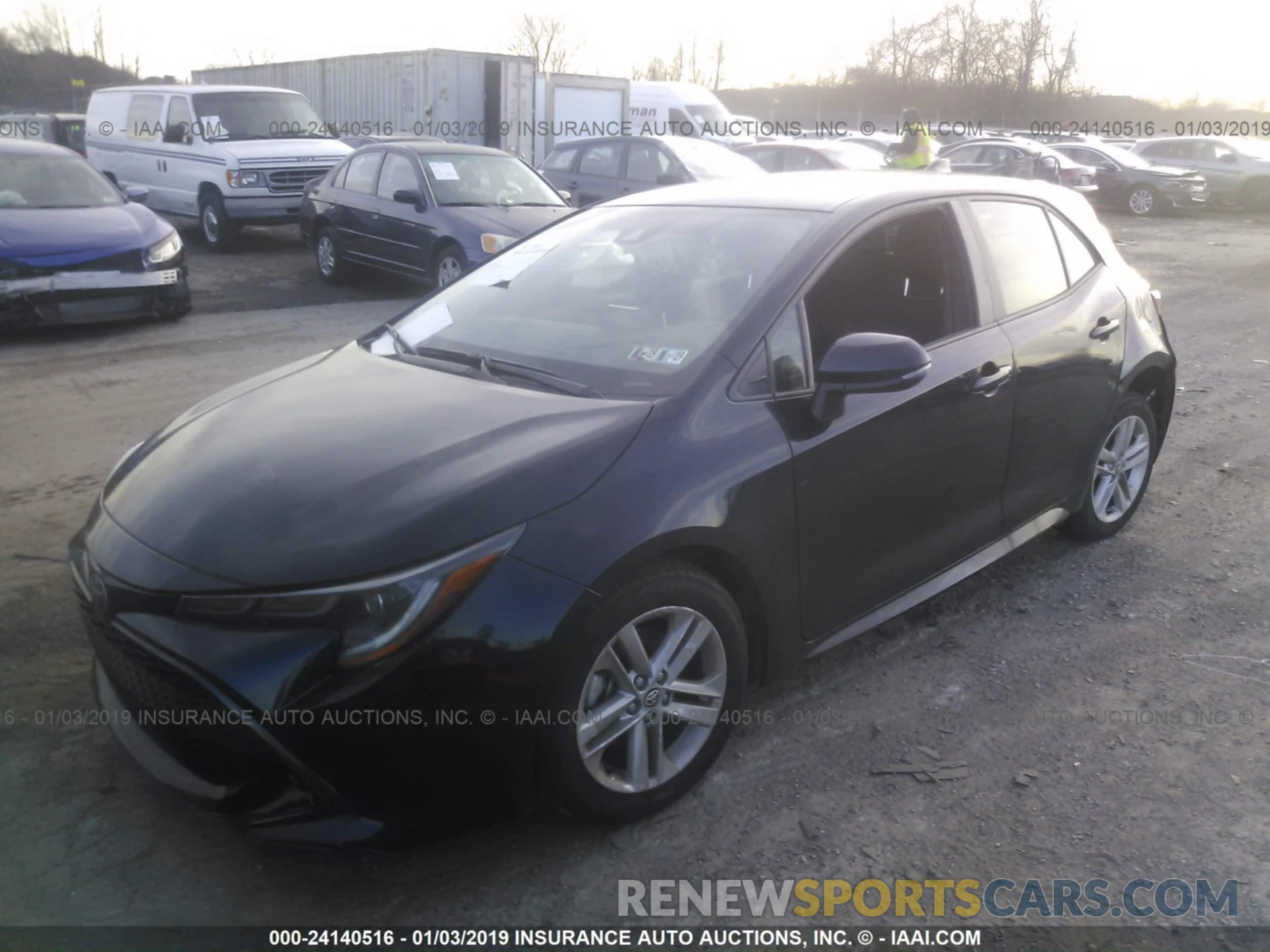 2 Photograph of a damaged car JTNK4RBE0K3007201 TOYOTA COROLLA 2019