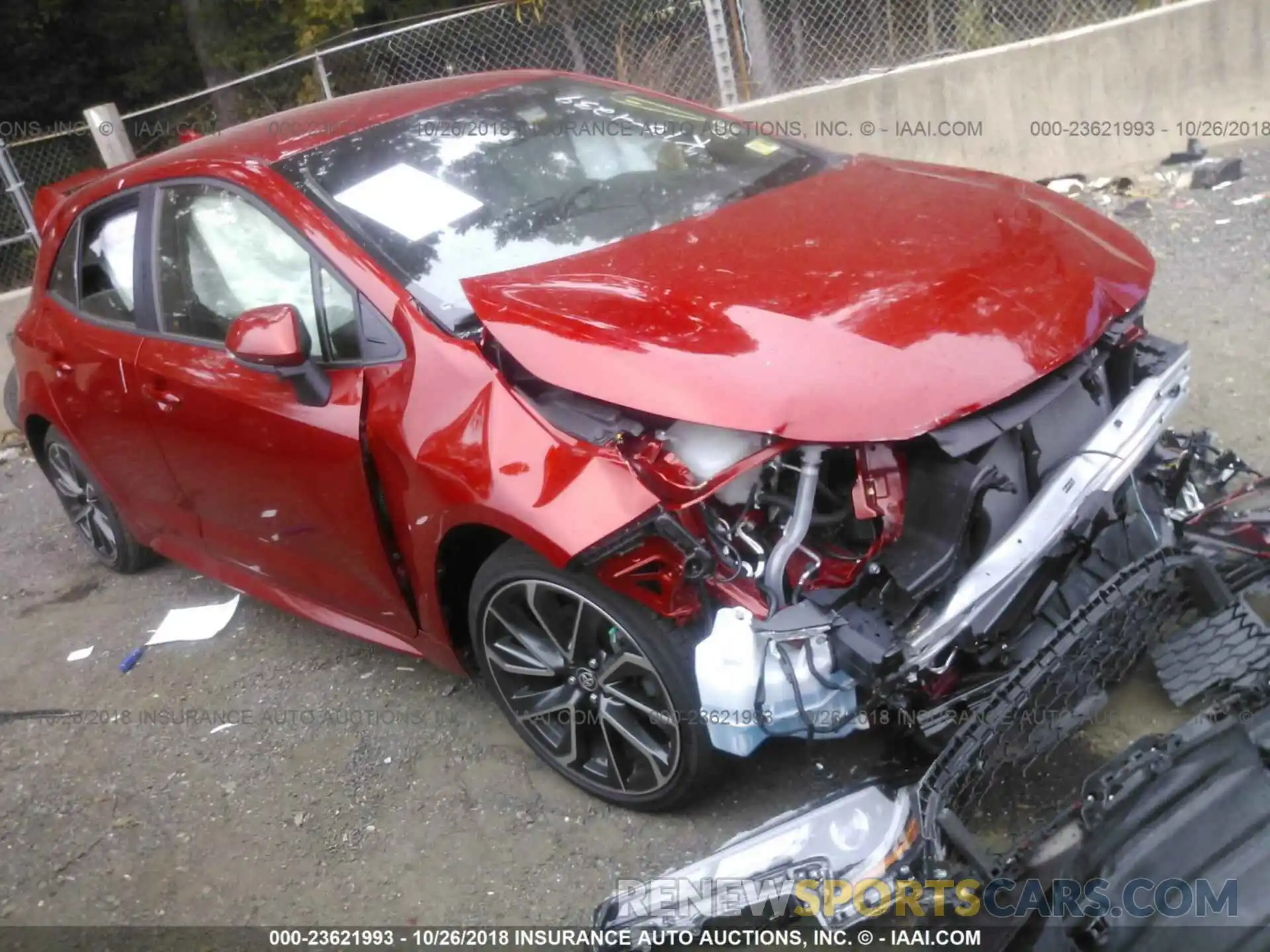 1 Photograph of a damaged car JTNK4RBE0K3007523 Toyota Corolla 2019