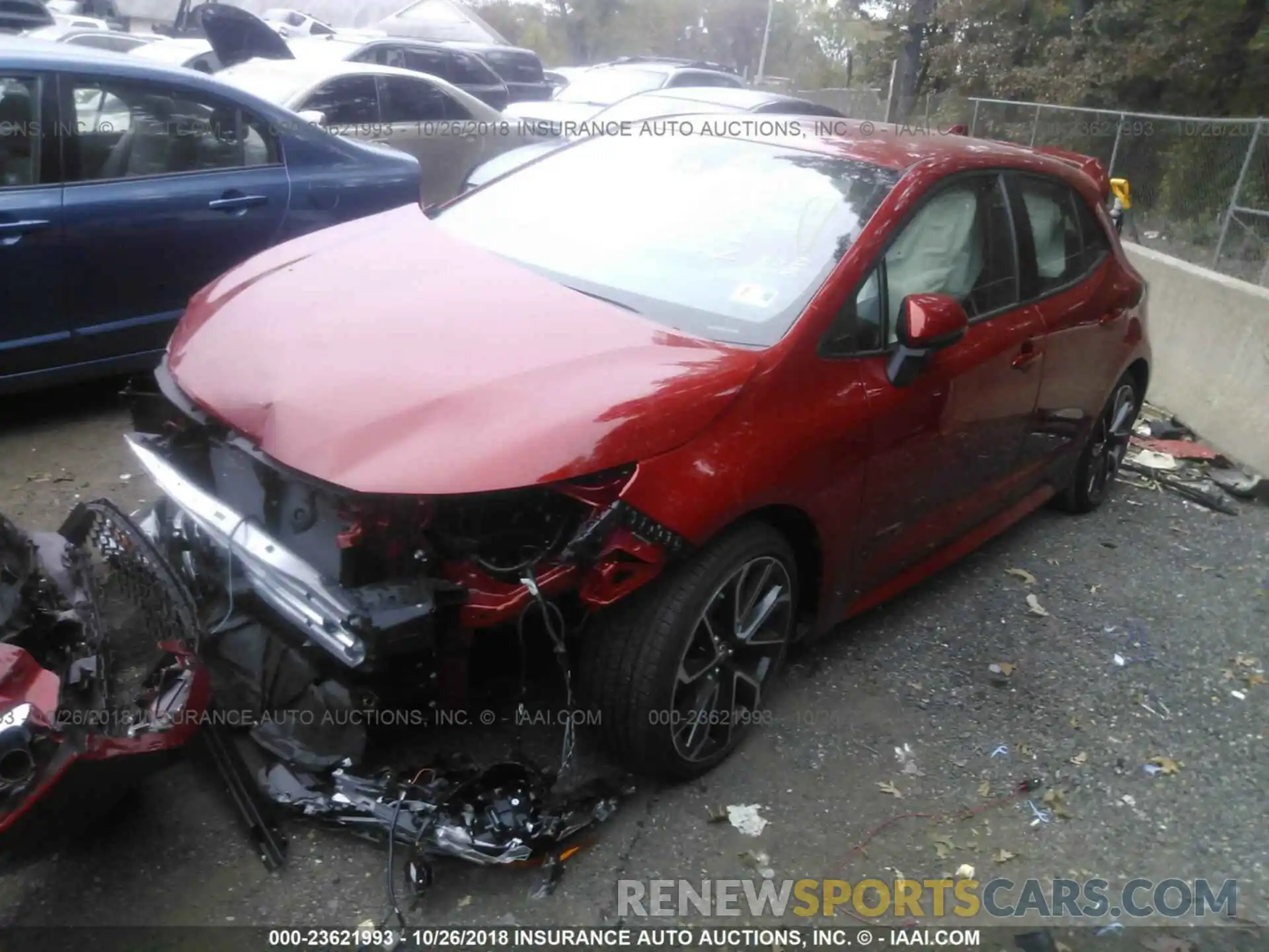 2 Photograph of a damaged car JTNK4RBE0K3007523 Toyota Corolla 2019