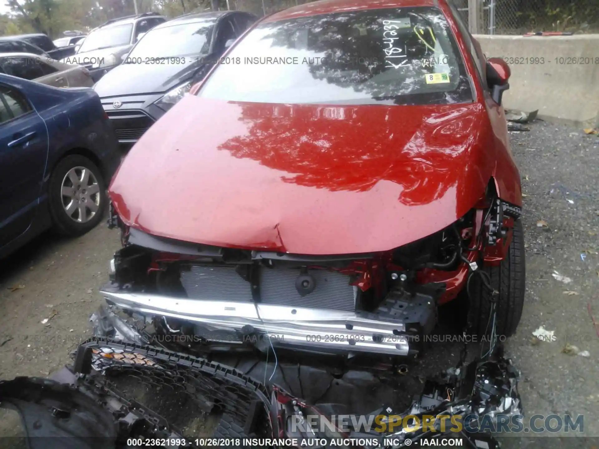 6 Photograph of a damaged car JTNK4RBE0K3007523 Toyota Corolla 2019