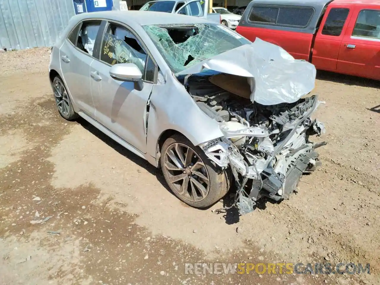 1 Photograph of a damaged car JTNK4RBE0K3007621 TOYOTA COROLLA 2019