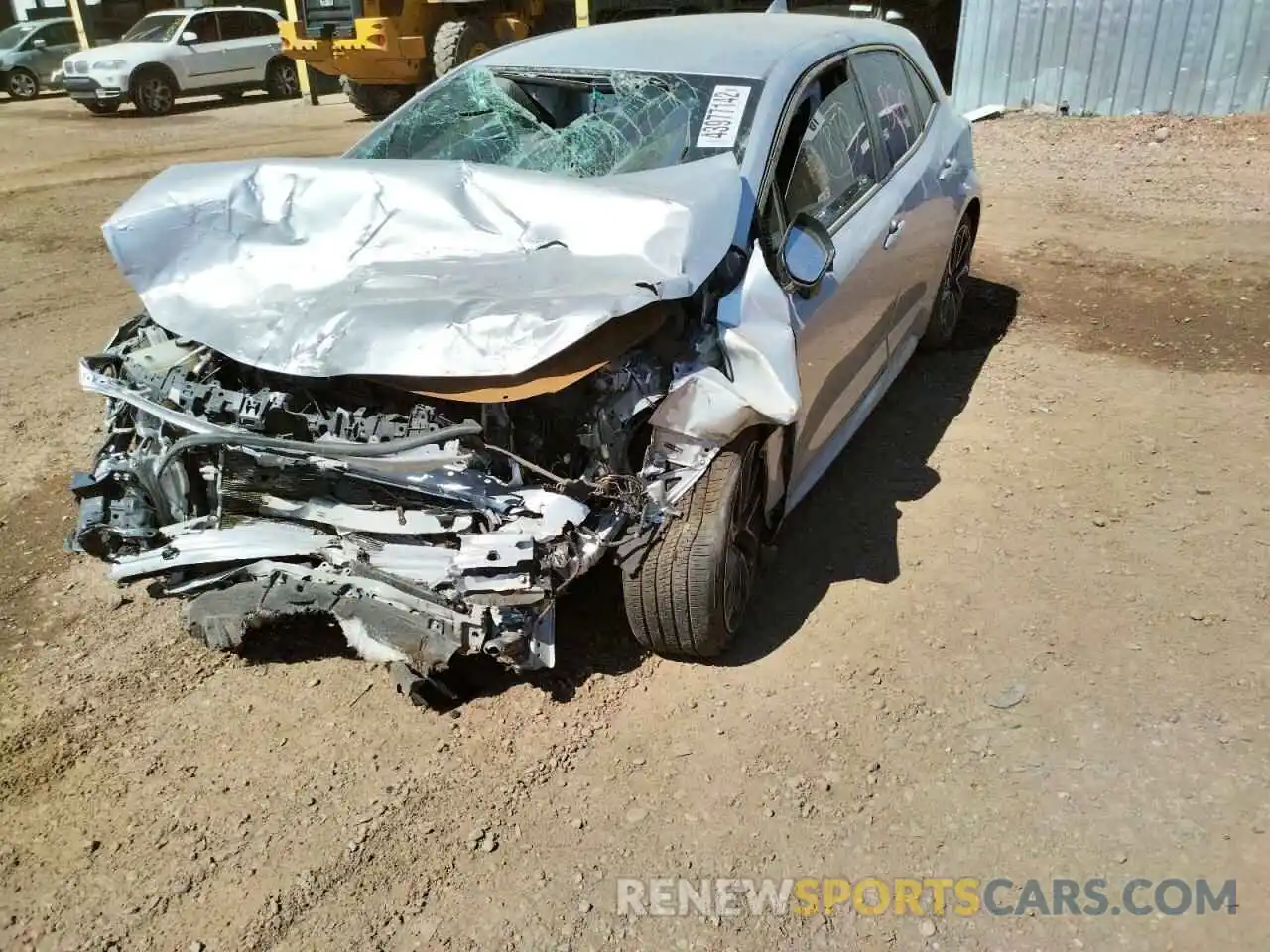 2 Photograph of a damaged car JTNK4RBE0K3007621 TOYOTA COROLLA 2019