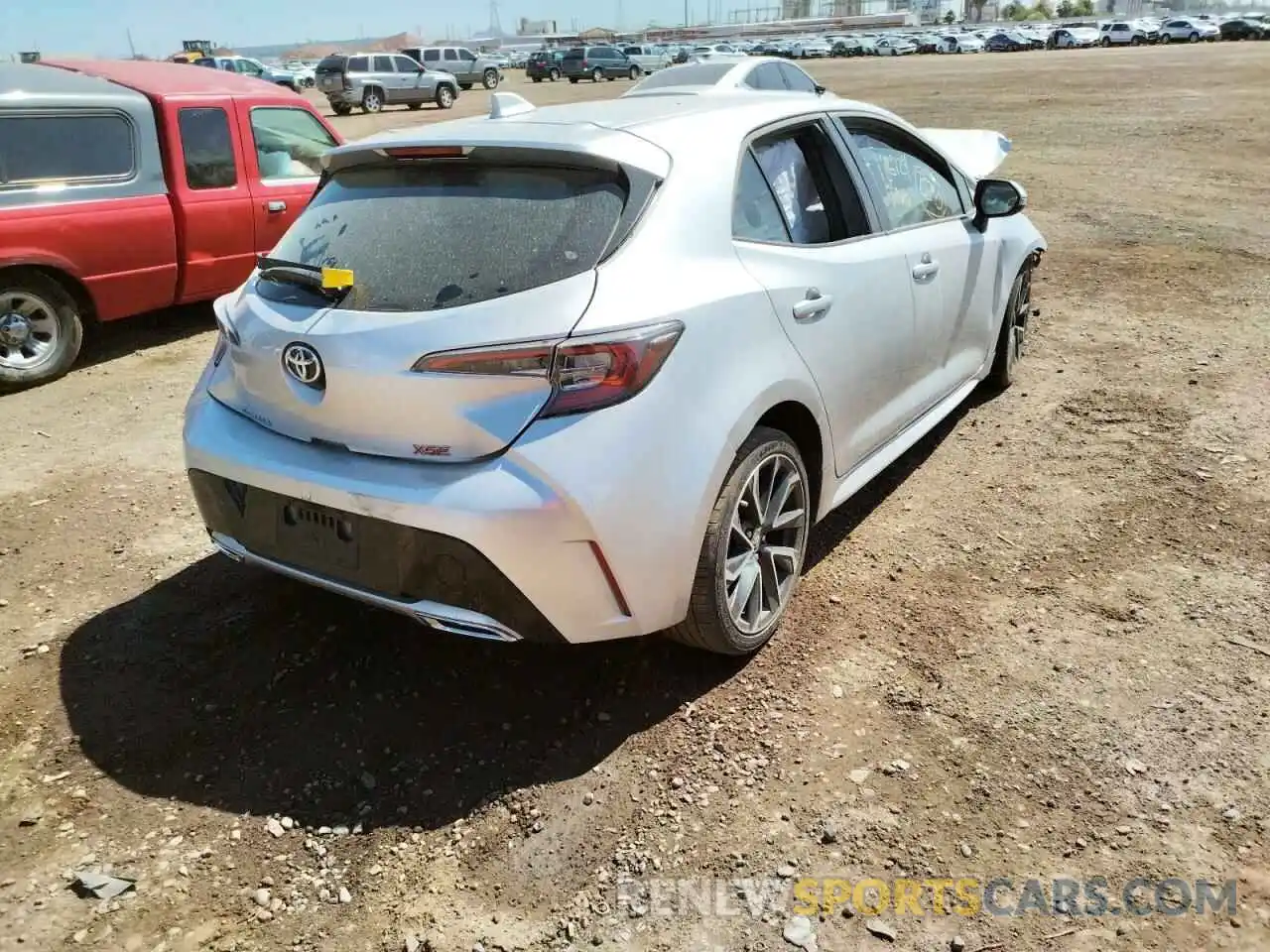 4 Photograph of a damaged car JTNK4RBE0K3007621 TOYOTA COROLLA 2019