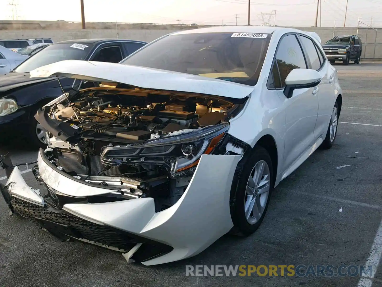 2 Photograph of a damaged car JTNK4RBE0K3009255 TOYOTA COROLLA 2019