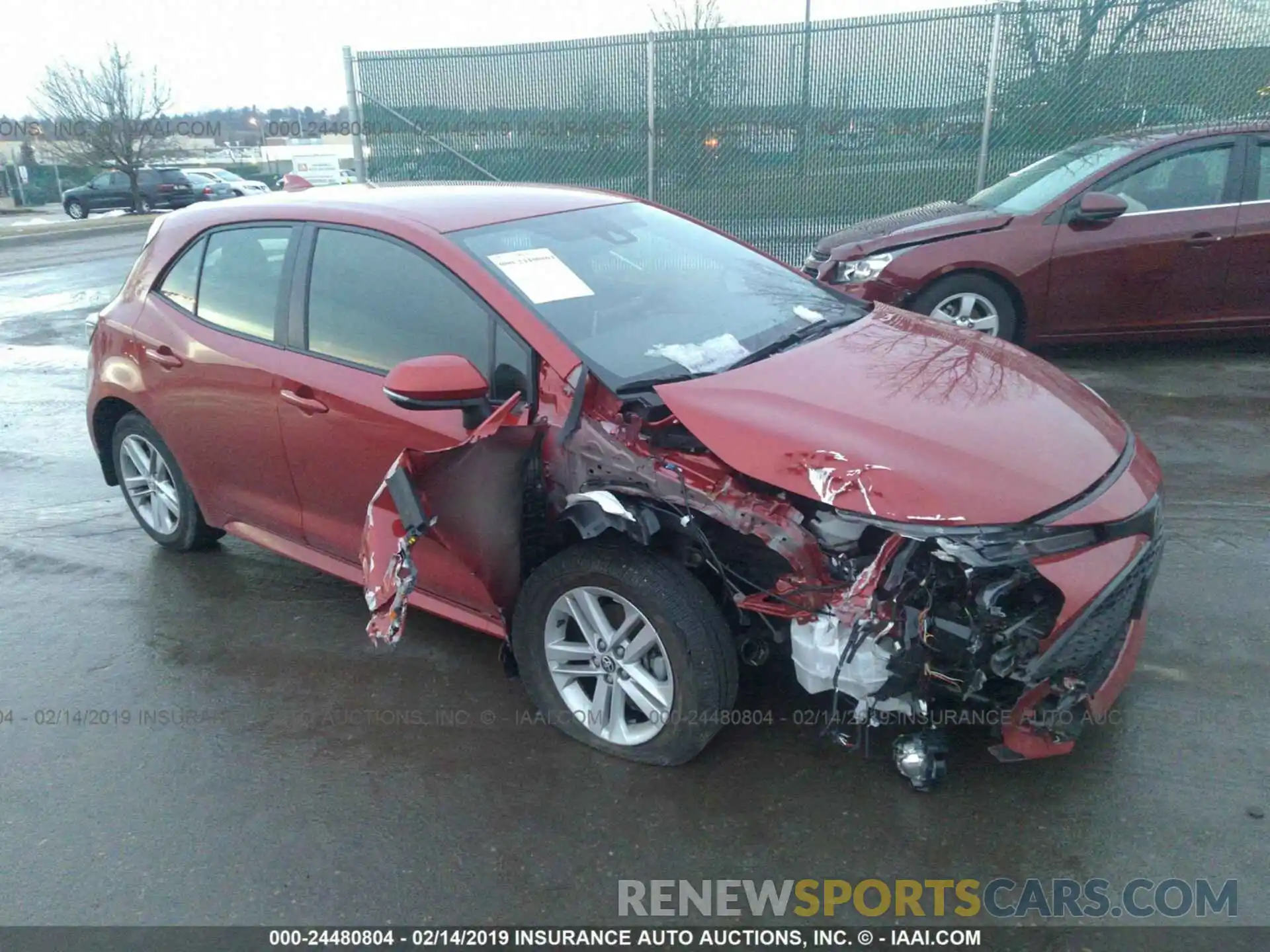 1 Photograph of a damaged car JTNK4RBE0K3009398 TOYOTA COROLLA 2019