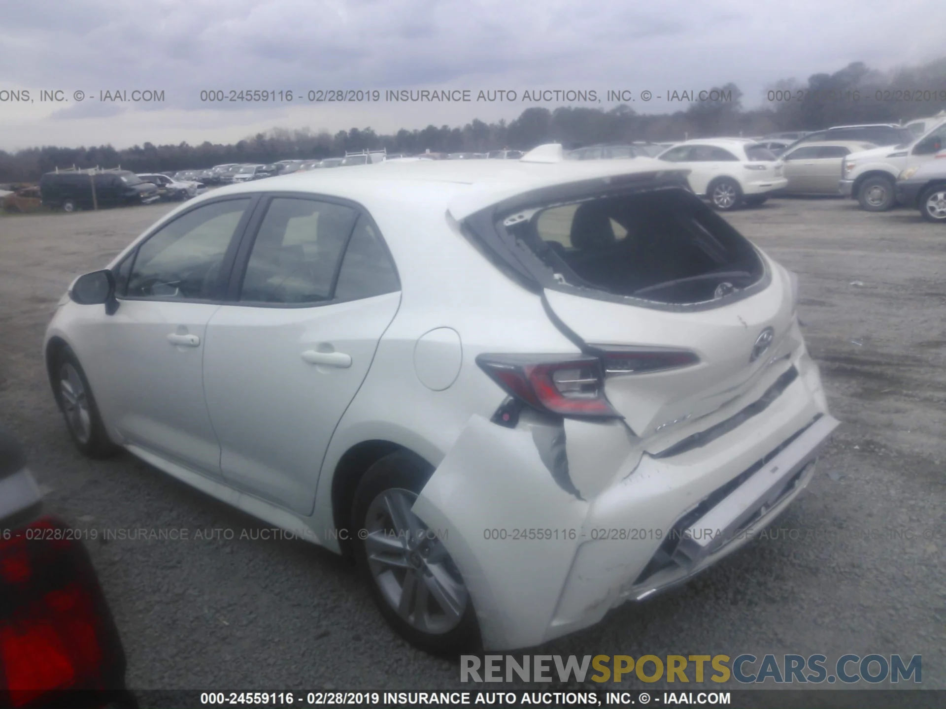 3 Photograph of a damaged car JTNK4RBE0K3012348 TOYOTA COROLLA 2019