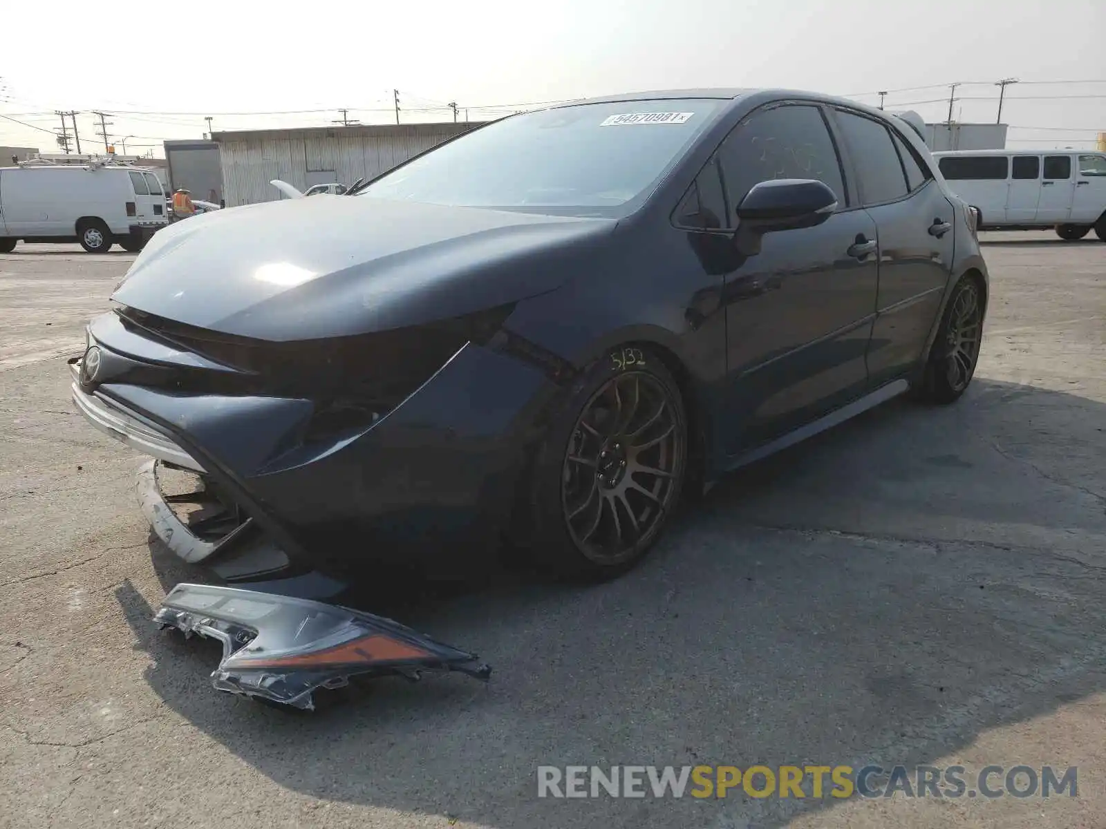 2 Photograph of a damaged car JTNK4RBE0K3012933 TOYOTA COROLLA 2019