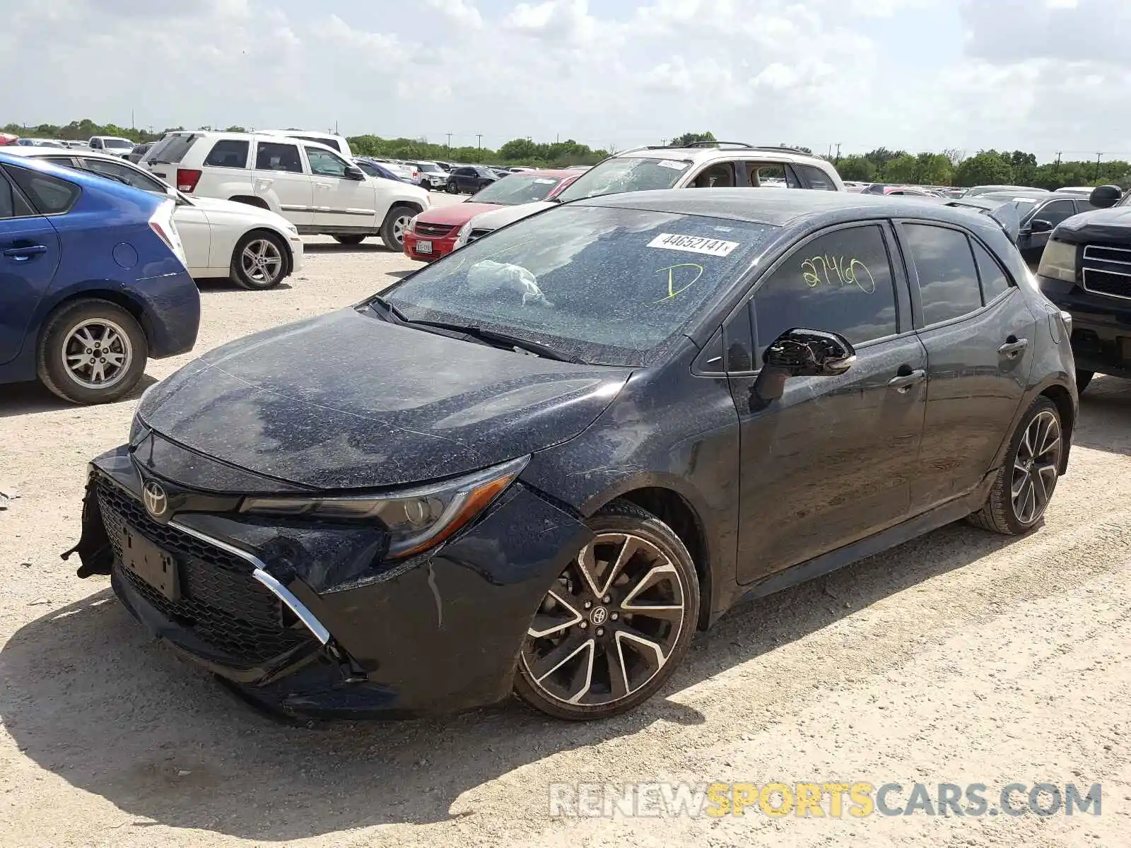 2 Photograph of a damaged car JTNK4RBE0K3014147 TOYOTA COROLLA 2019