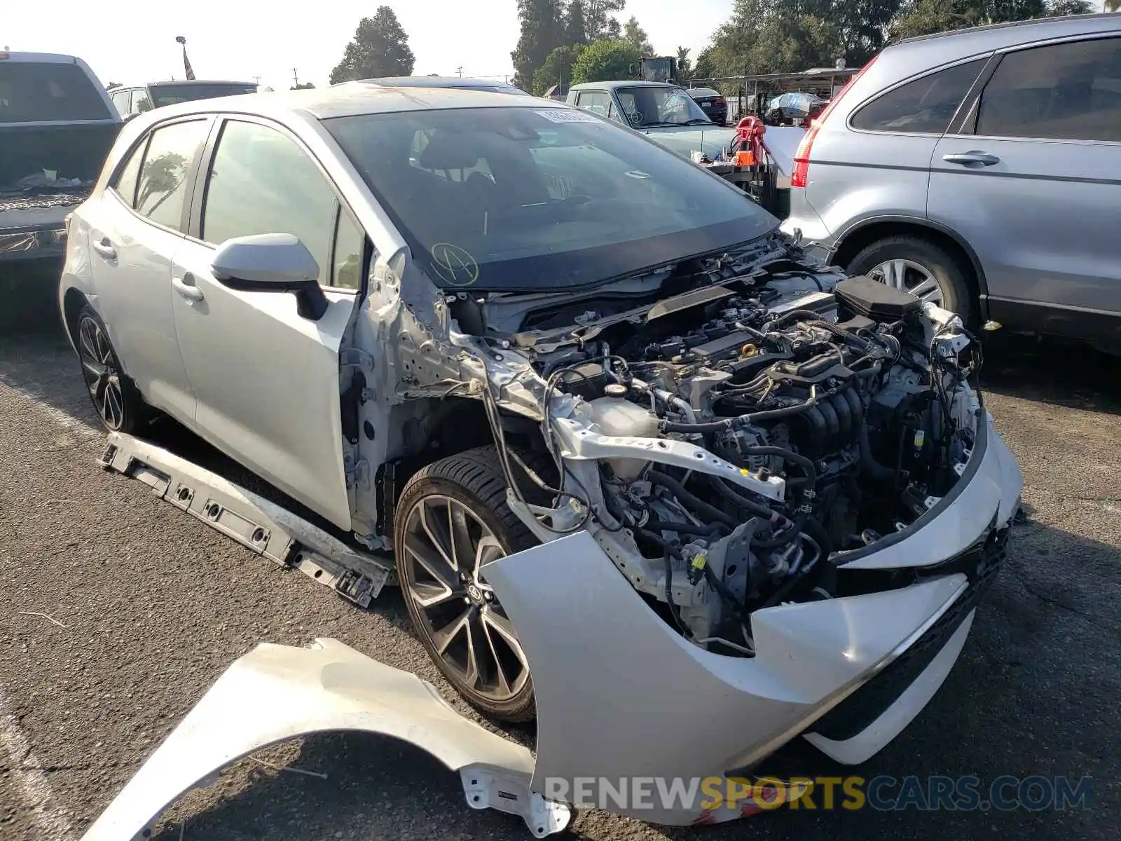 1 Photograph of a damaged car JTNK4RBE0K3017128 TOYOTA COROLLA 2019