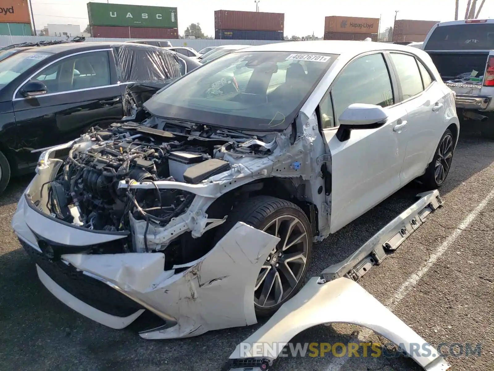 2 Photograph of a damaged car JTNK4RBE0K3017128 TOYOTA COROLLA 2019