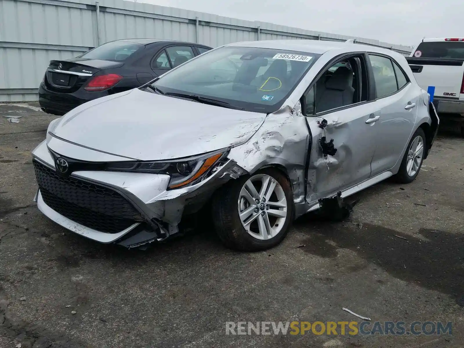 2 Photograph of a damaged car JTNK4RBE0K3018456 TOYOTA COROLLA 2019