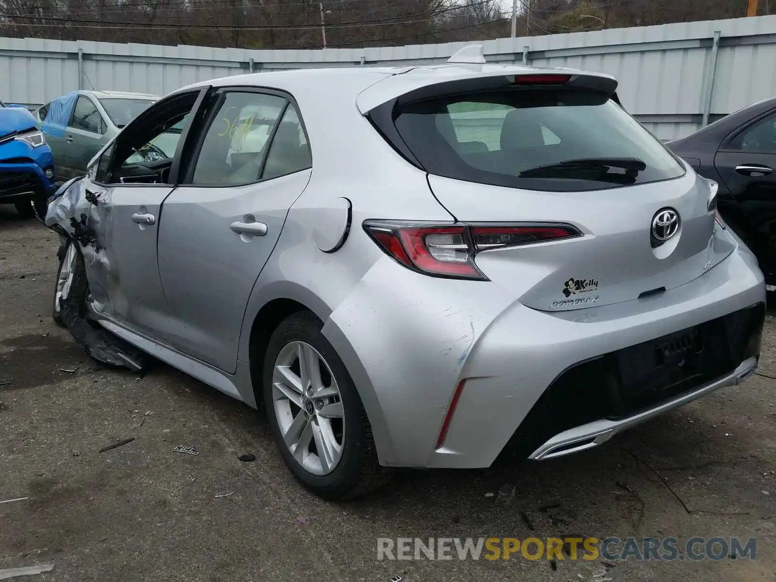 3 Photograph of a damaged car JTNK4RBE0K3018456 TOYOTA COROLLA 2019