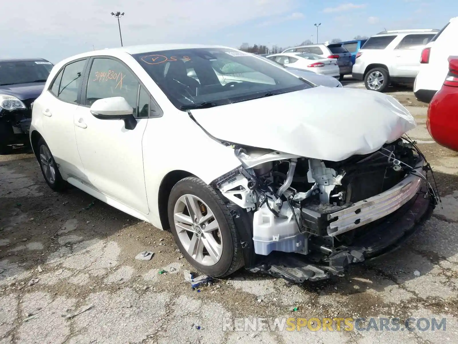 1 Photograph of a damaged car JTNK4RBE0K3018750 TOYOTA COROLLA 2019