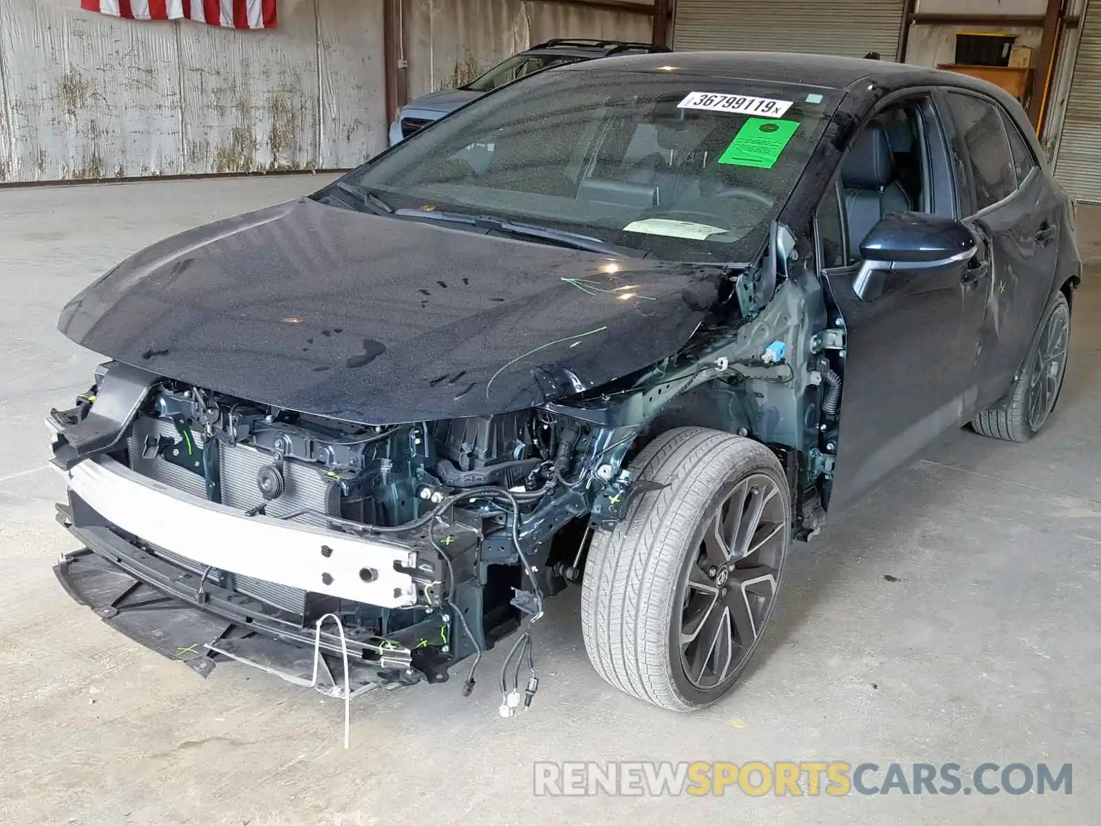 2 Photograph of a damaged car JTNK4RBE0K3019591 TOYOTA COROLLA 2019