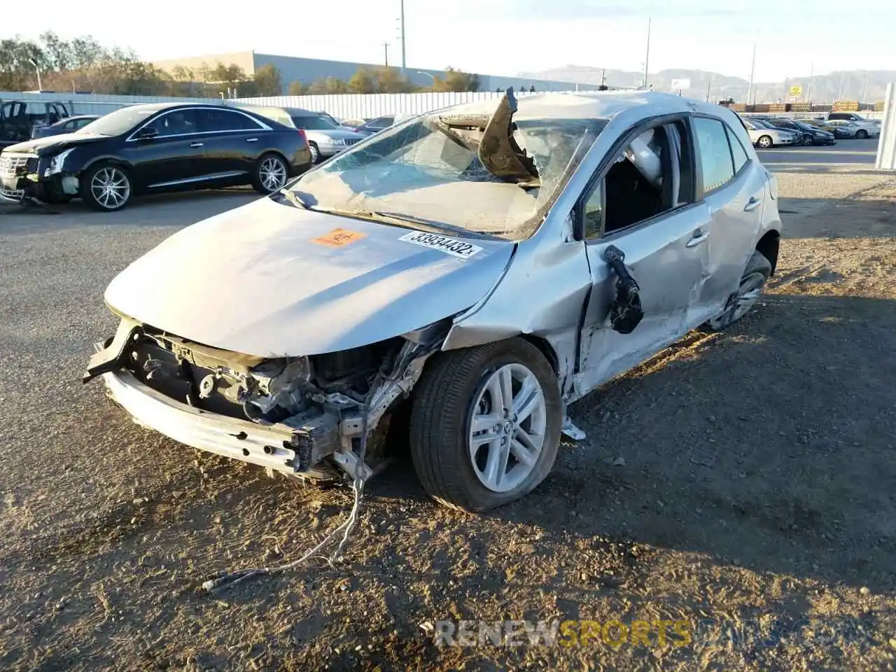 2 Photograph of a damaged car JTNK4RBE0K3024094 TOYOTA COROLLA 2019