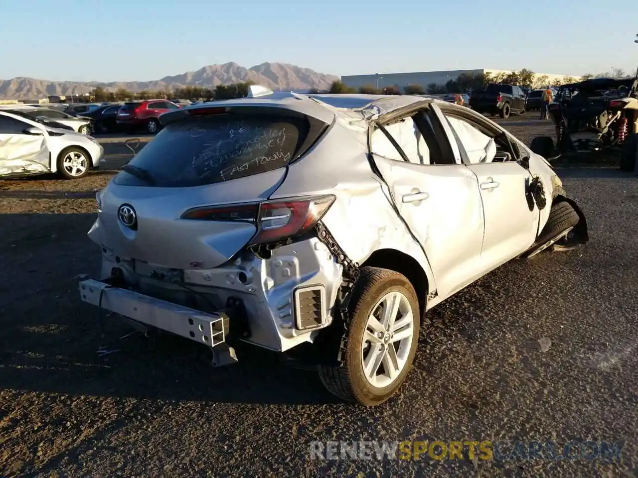 4 Photograph of a damaged car JTNK4RBE0K3024094 TOYOTA COROLLA 2019