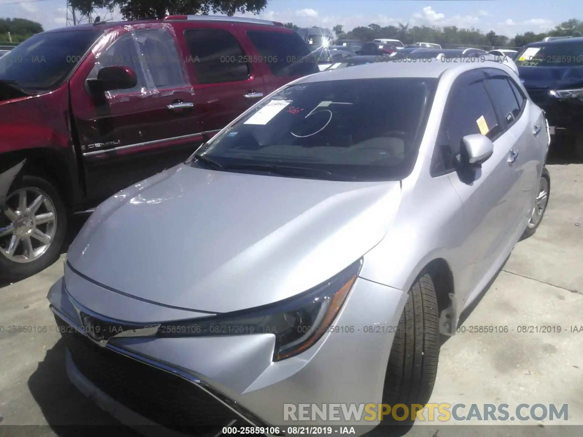 2 Photograph of a damaged car JTNK4RBE0K3025410 TOYOTA COROLLA 2019