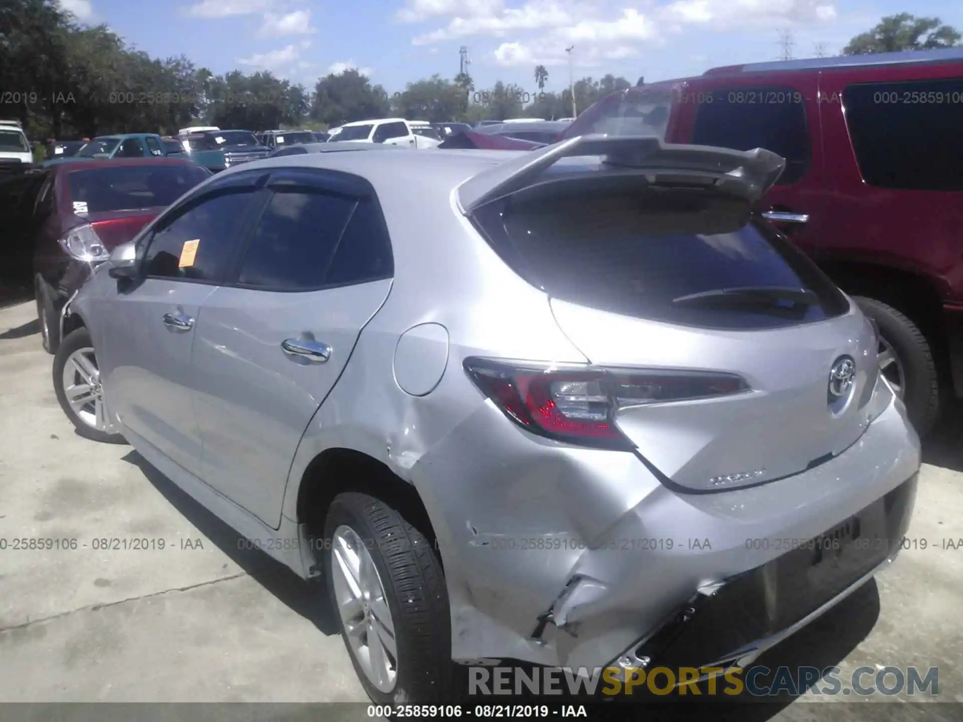 3 Photograph of a damaged car JTNK4RBE0K3025410 TOYOTA COROLLA 2019