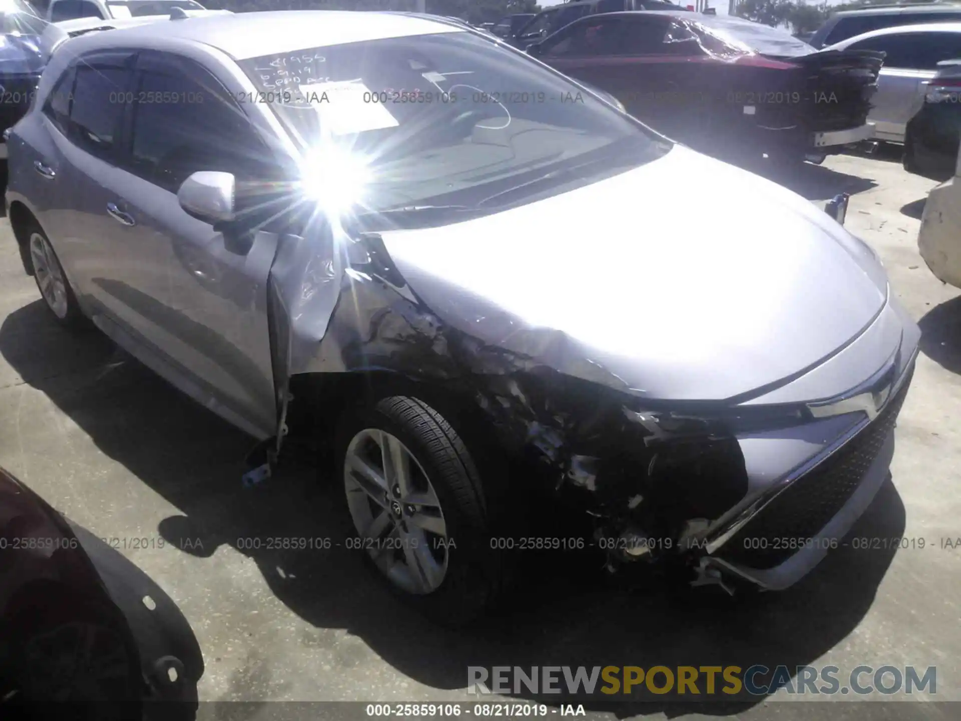 6 Photograph of a damaged car JTNK4RBE0K3025410 TOYOTA COROLLA 2019