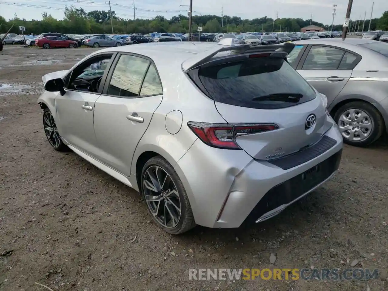 3 Photograph of a damaged car JTNK4RBE0K3026802 TOYOTA COROLLA 2019