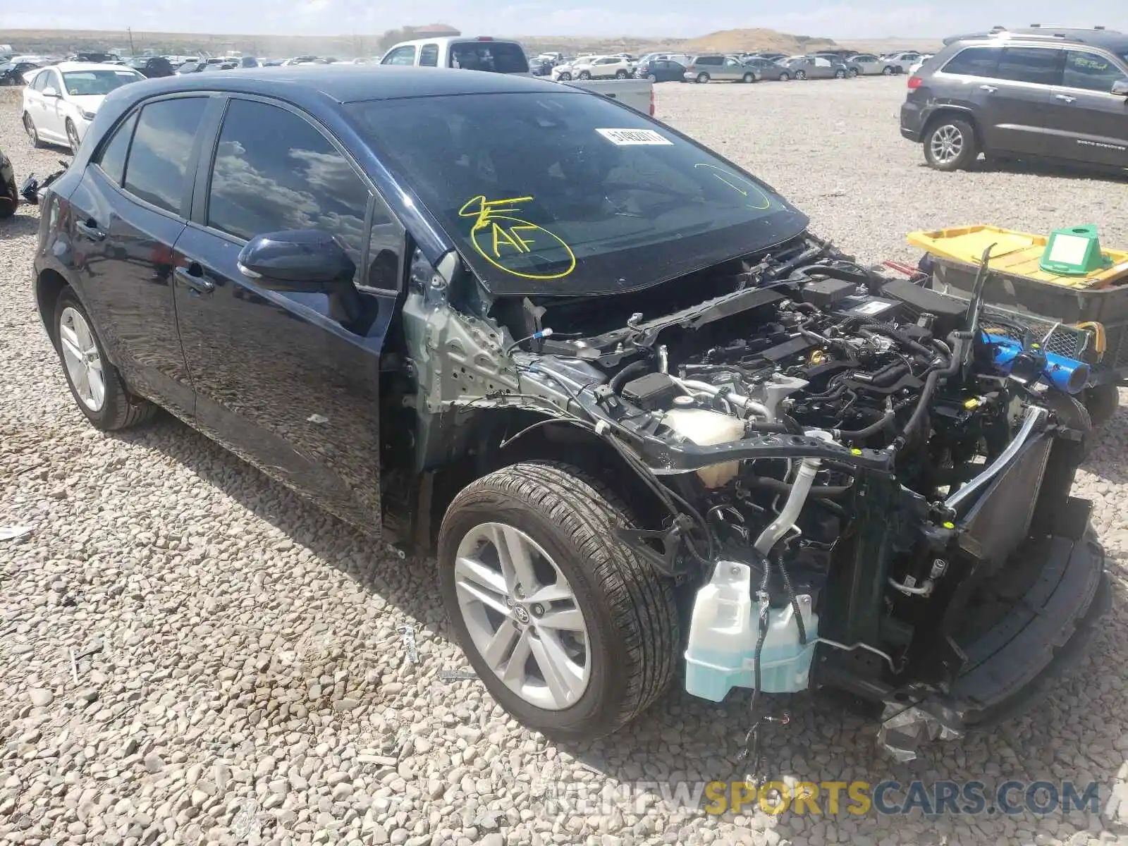 1 Photograph of a damaged car JTNK4RBE0K3026847 TOYOTA COROLLA 2019