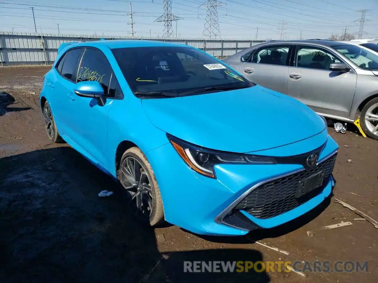 1 Photograph of a damaged car JTNK4RBE0K3027044 TOYOTA COROLLA 2019