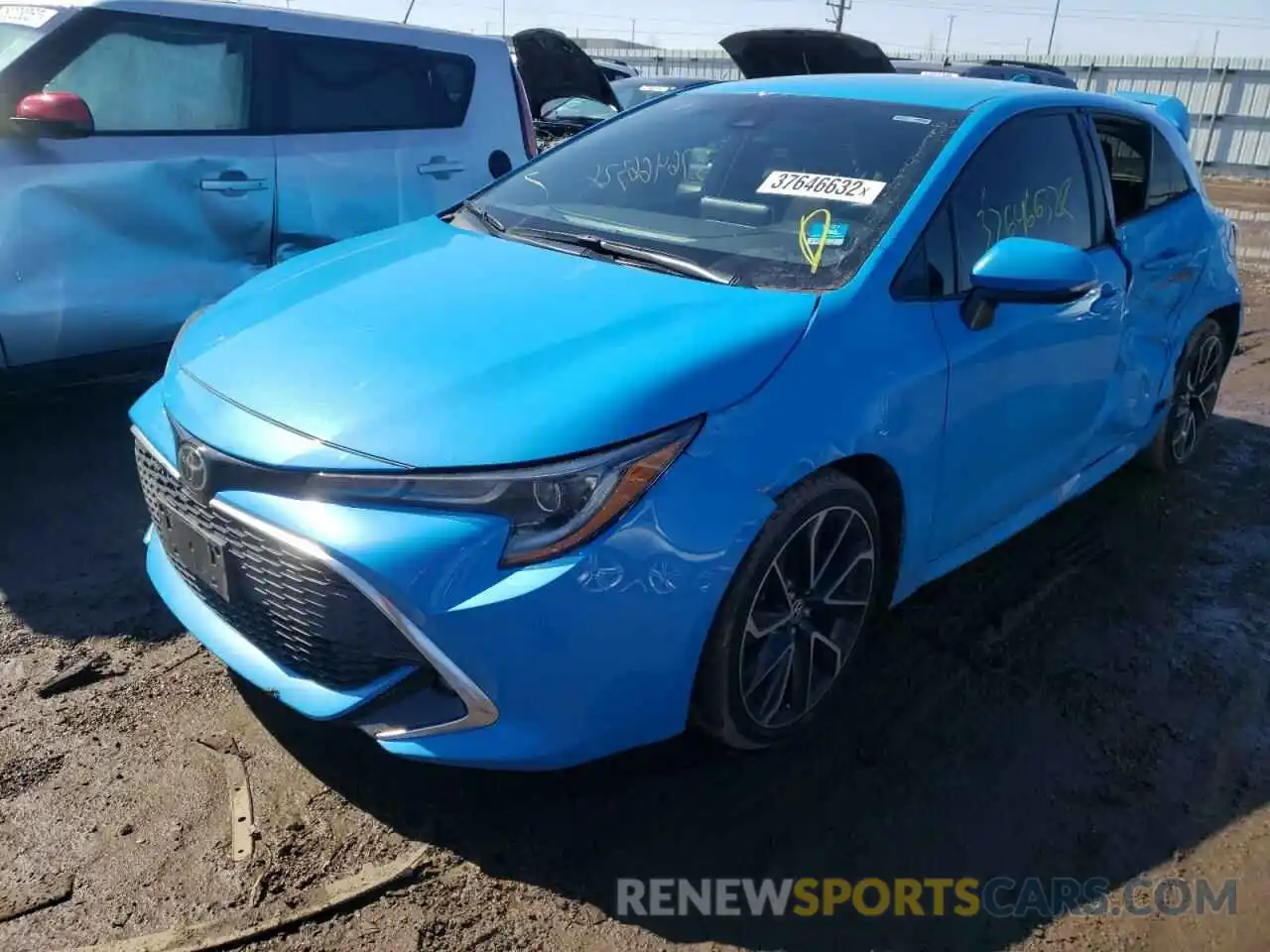 2 Photograph of a damaged car JTNK4RBE0K3027044 TOYOTA COROLLA 2019