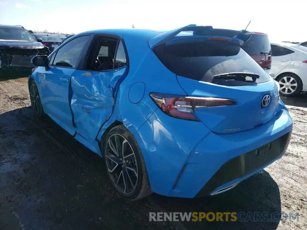 3 Photograph of a damaged car JTNK4RBE0K3027044 TOYOTA COROLLA 2019