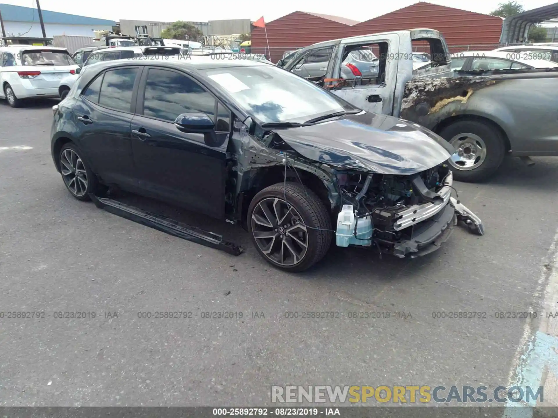 1 Photograph of a damaged car JTNK4RBE0K3027397 TOYOTA COROLLA 2019