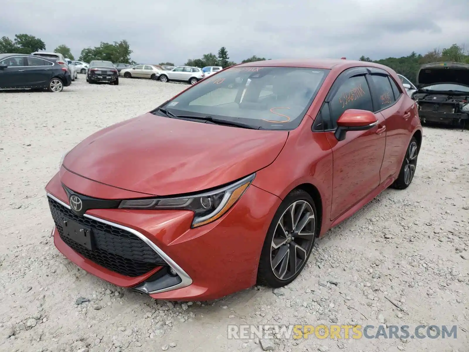 2 Photograph of a damaged car JTNK4RBE0K3029473 TOYOTA COROLLA 2019