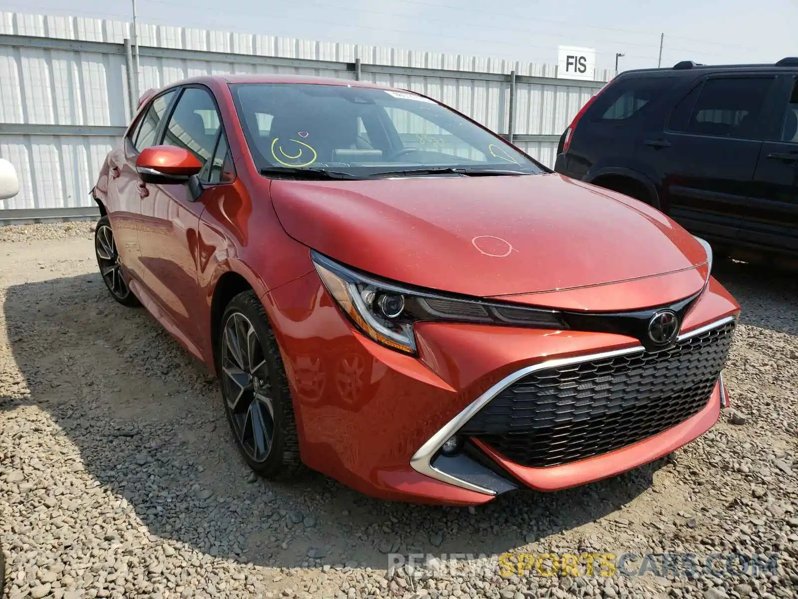 1 Photograph of a damaged car JTNK4RBE0K3037489 TOYOTA COROLLA 2019