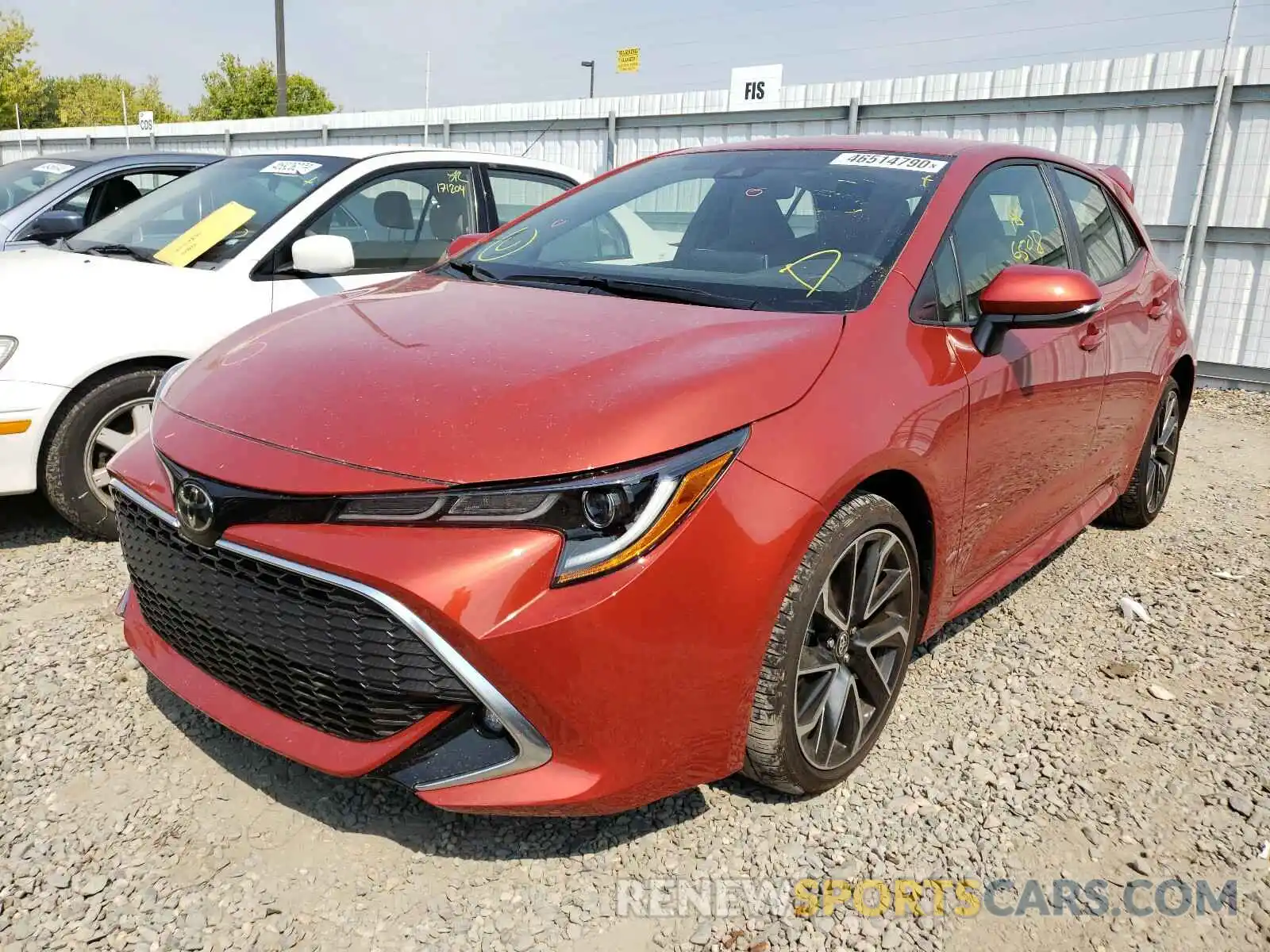 2 Photograph of a damaged car JTNK4RBE0K3037489 TOYOTA COROLLA 2019