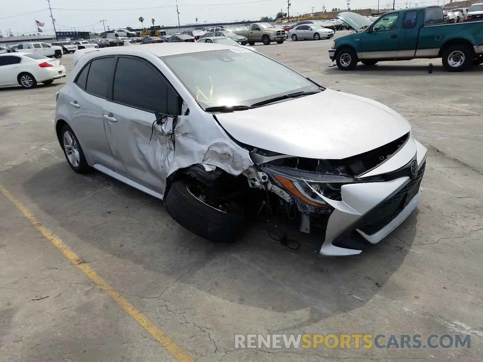 1 Photograph of a damaged car JTNK4RBE0K3041512 TOYOTA COROLLA 2019