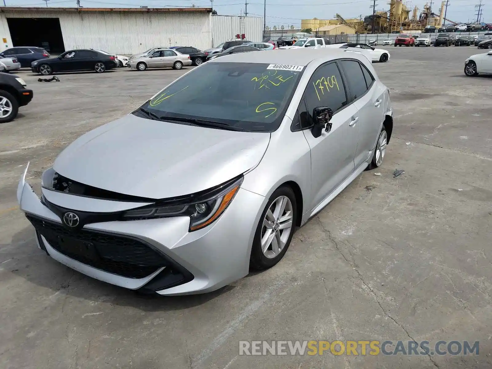 2 Photograph of a damaged car JTNK4RBE0K3041512 TOYOTA COROLLA 2019