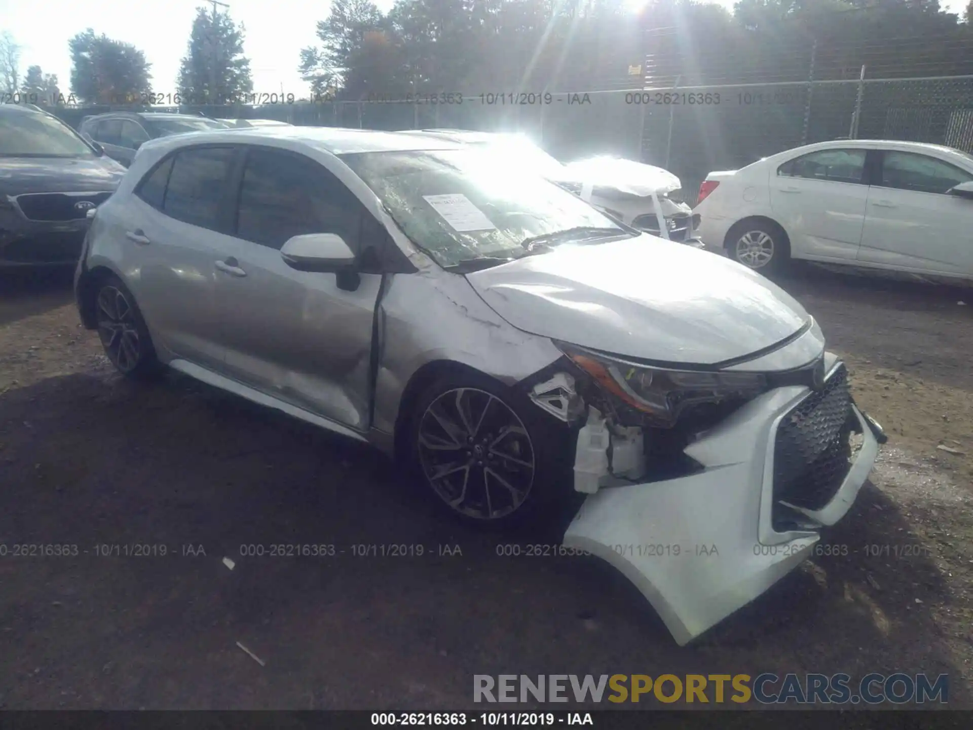 1 Photograph of a damaged car JTNK4RBE0K3042966 TOYOTA COROLLA 2019