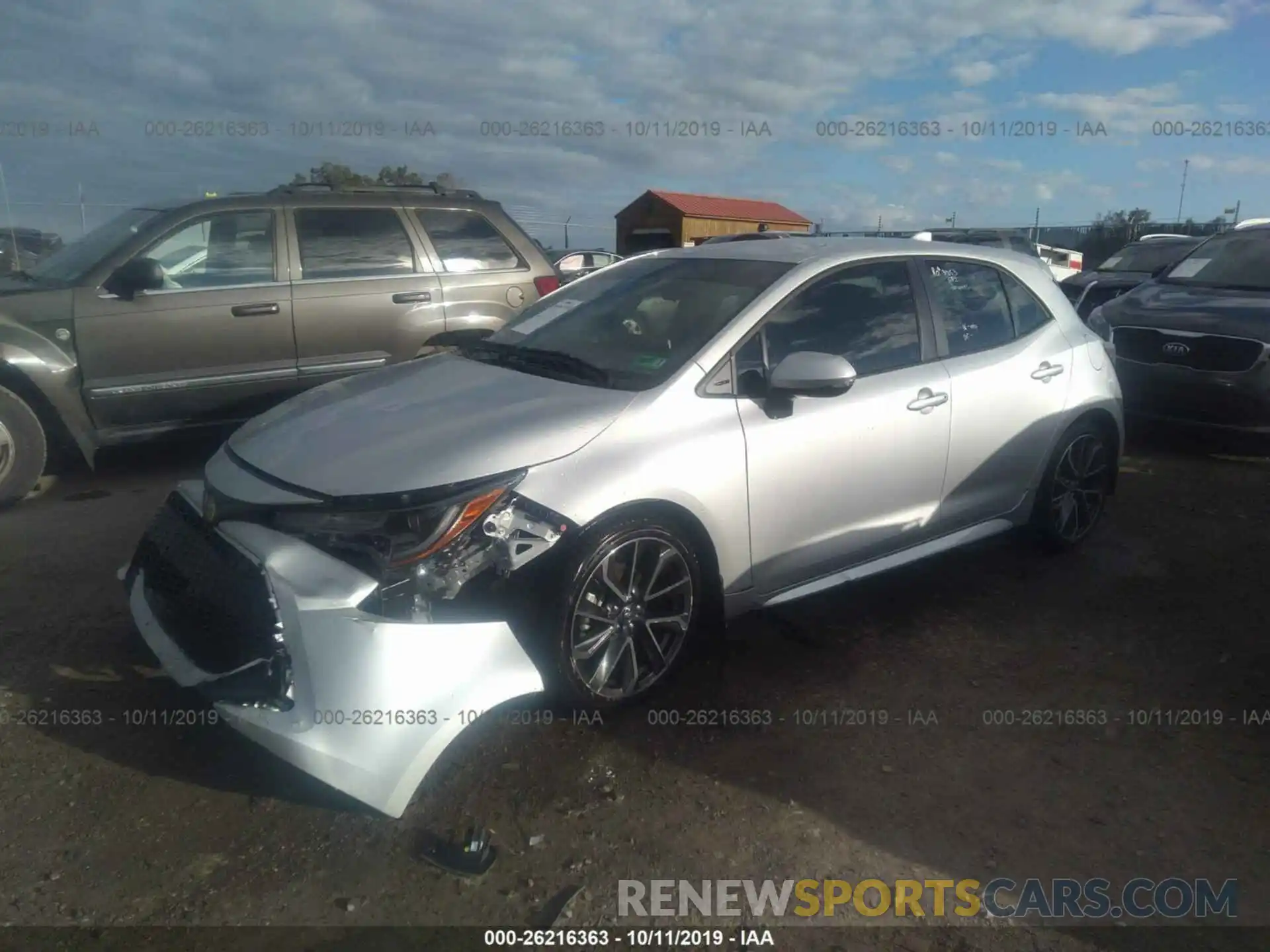 2 Photograph of a damaged car JTNK4RBE0K3042966 TOYOTA COROLLA 2019