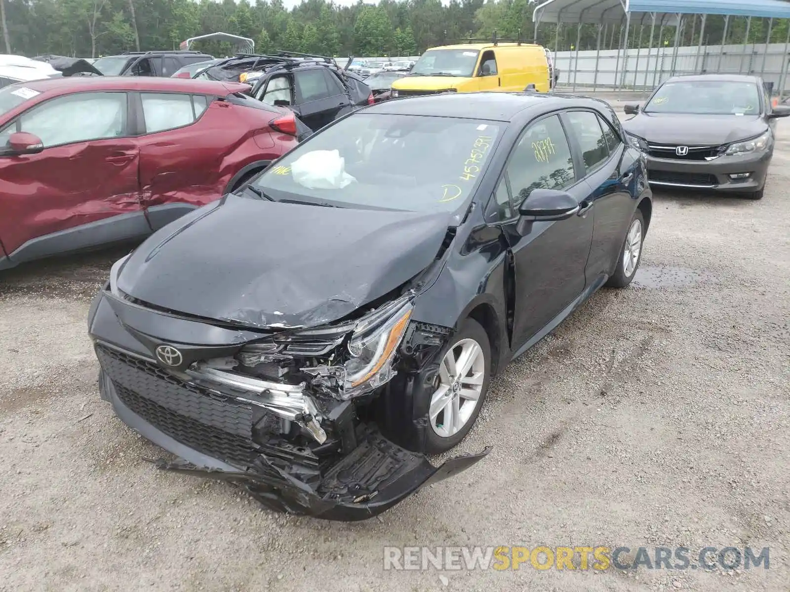 2 Photograph of a damaged car JTNK4RBE0K3043485 TOYOTA COROLLA 2019