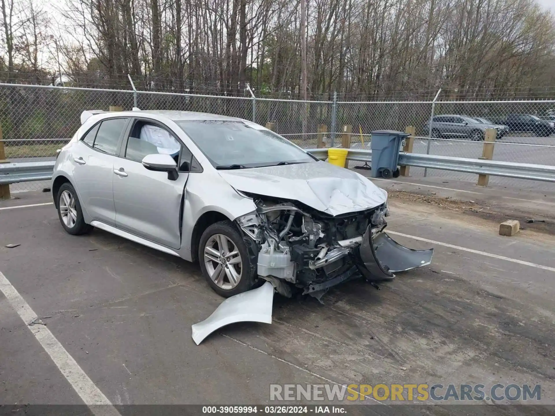 1 Photograph of a damaged car JTNK4RBE0K3043597 TOYOTA COROLLA 2019