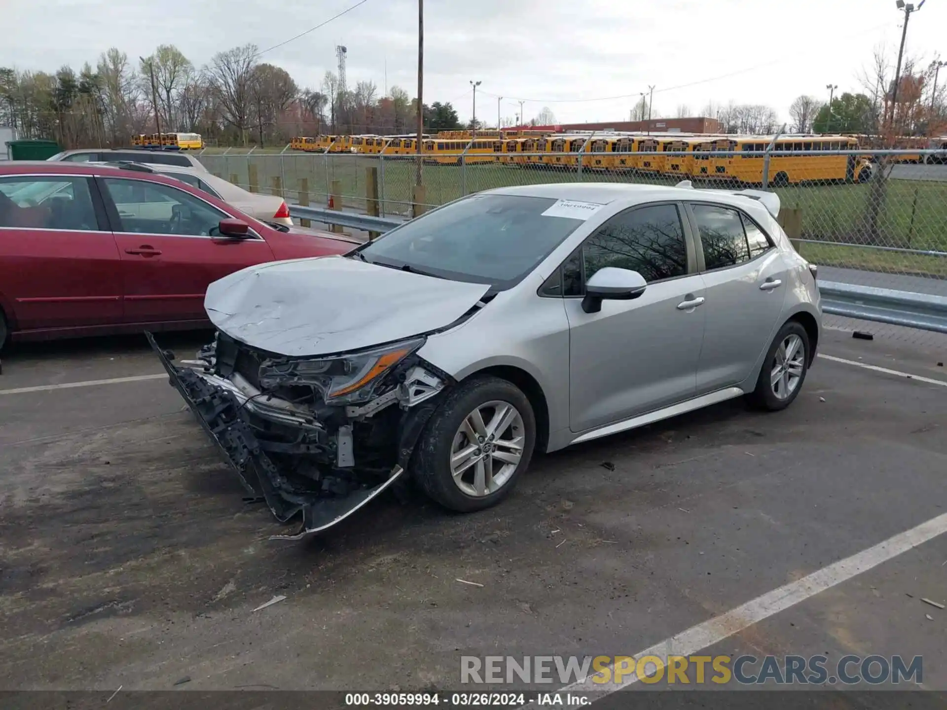 2 Photograph of a damaged car JTNK4RBE0K3043597 TOYOTA COROLLA 2019