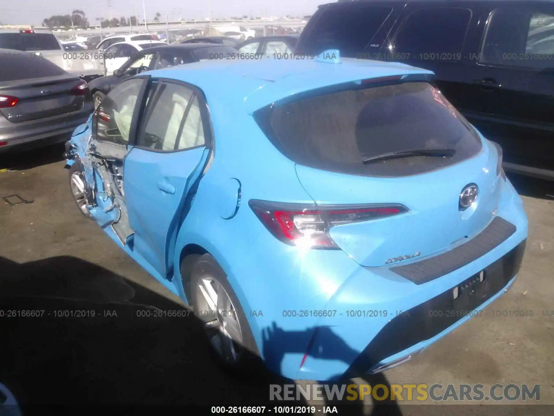 3 Photograph of a damaged car JTNK4RBE0K3043633 TOYOTA COROLLA 2019