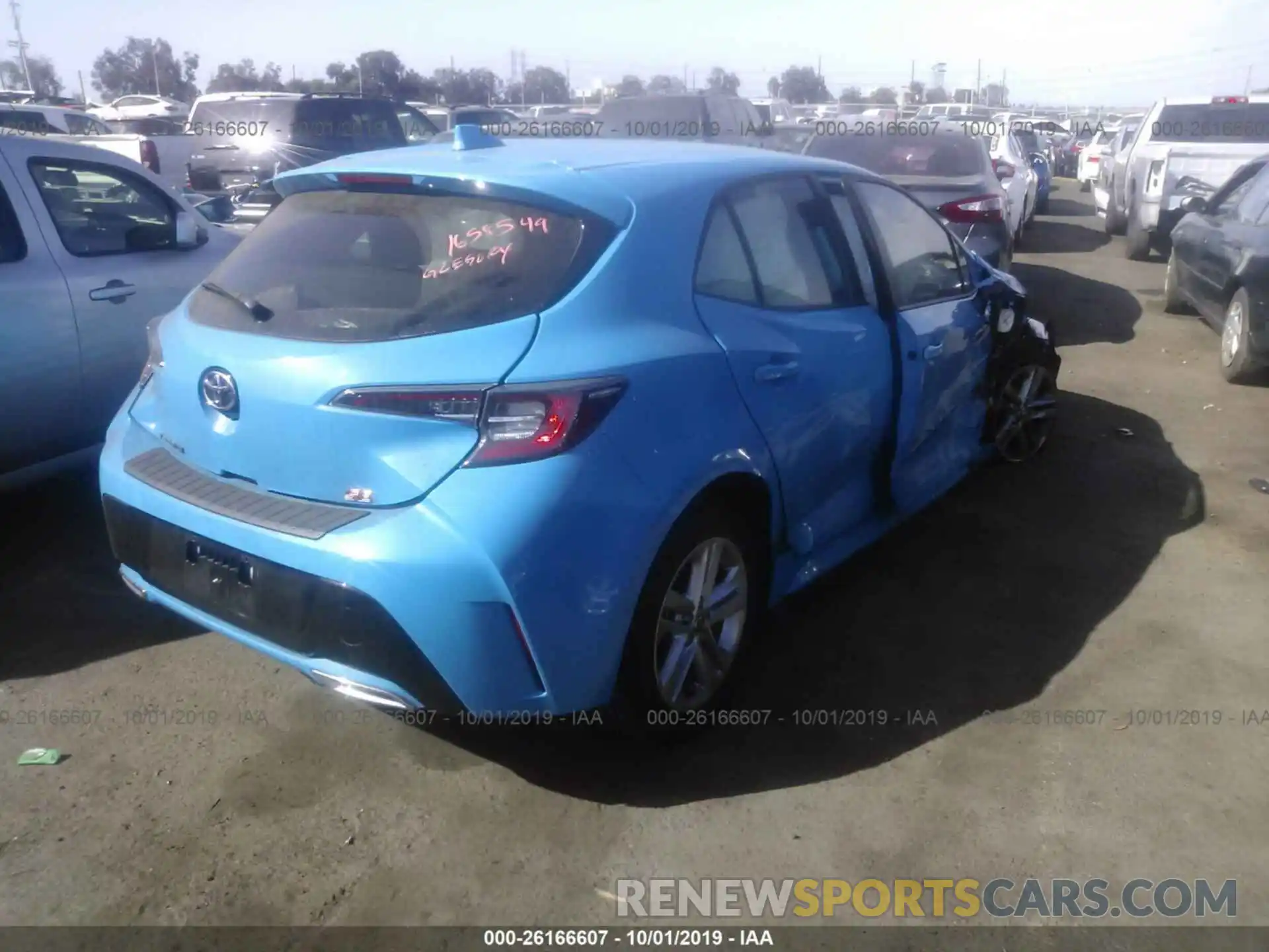 4 Photograph of a damaged car JTNK4RBE0K3043633 TOYOTA COROLLA 2019