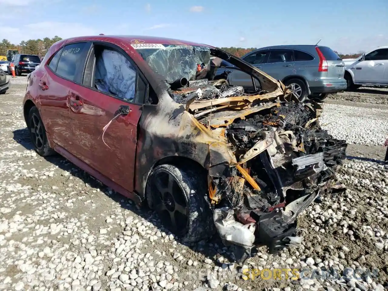 1 Photograph of a damaged car JTNK4RBE0K3043891 TOYOTA COROLLA 2019