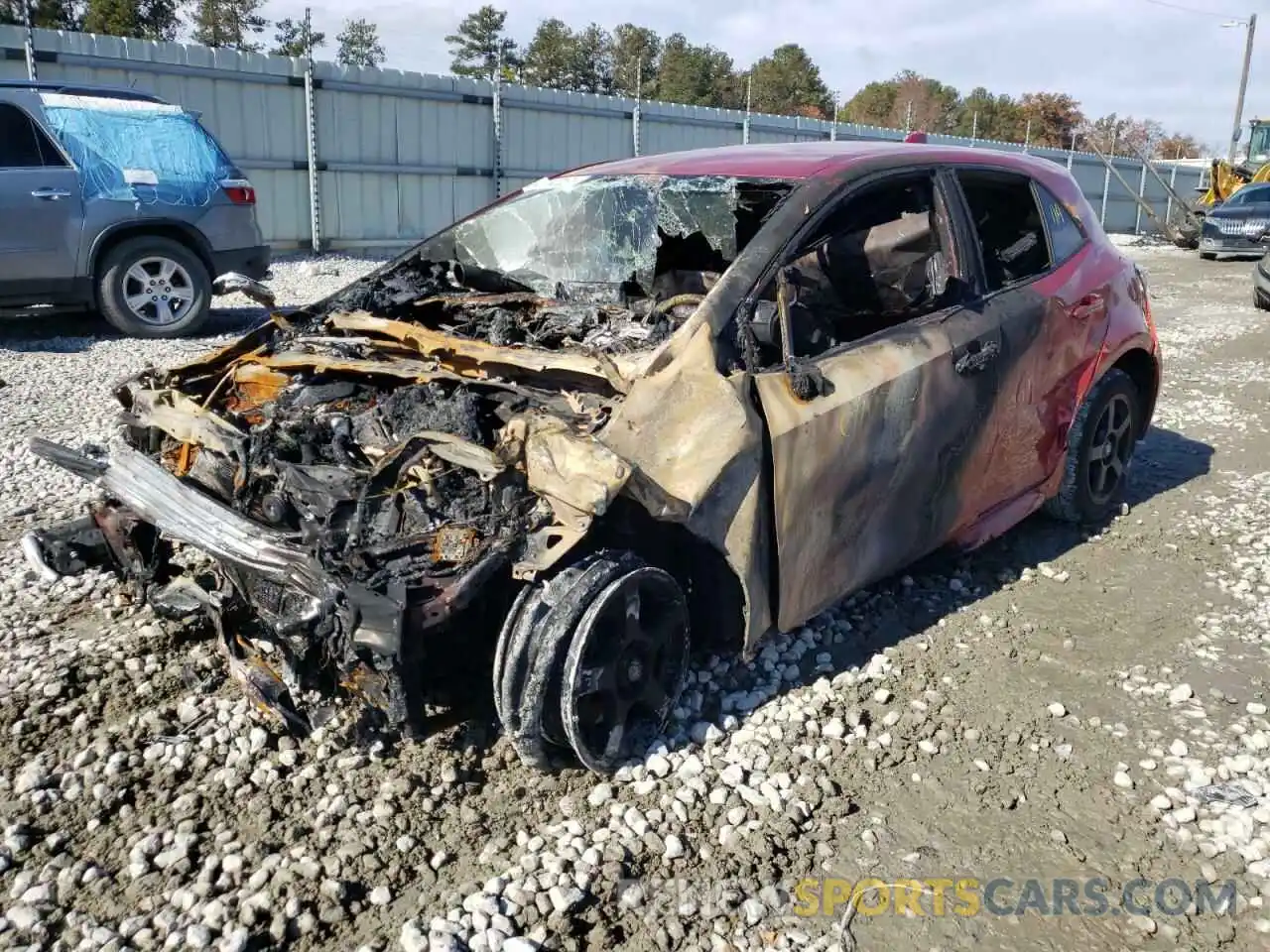 2 Photograph of a damaged car JTNK4RBE0K3043891 TOYOTA COROLLA 2019