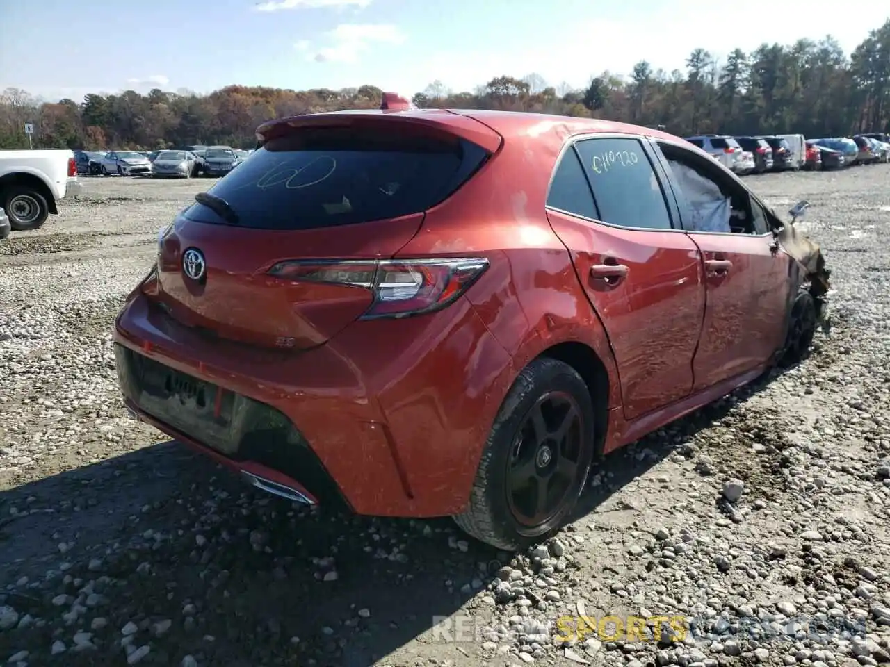 4 Photograph of a damaged car JTNK4RBE0K3043891 TOYOTA COROLLA 2019