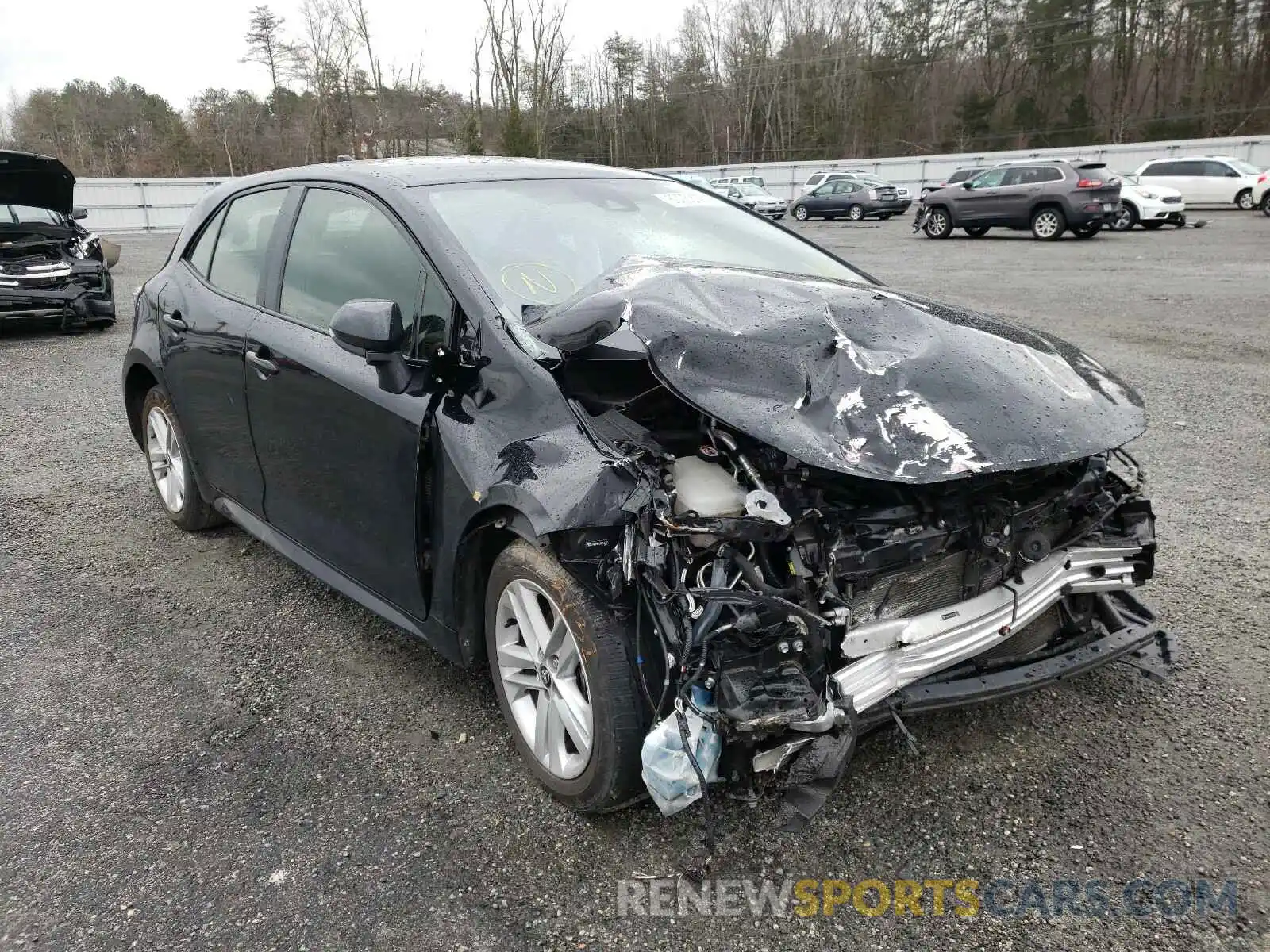 1 Photograph of a damaged car JTNK4RBE0K3045351 TOYOTA COROLLA 2019