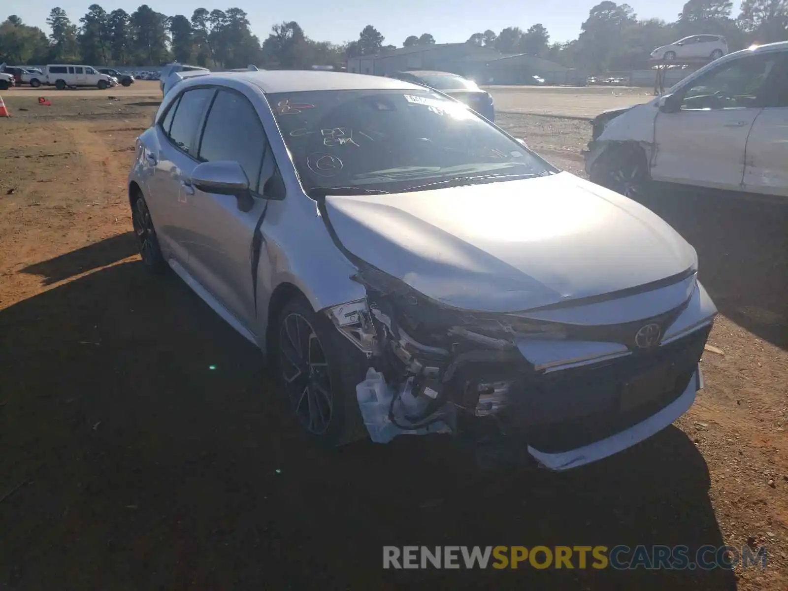 1 Photograph of a damaged car JTNK4RBE0K3048329 TOYOTA COROLLA 2019