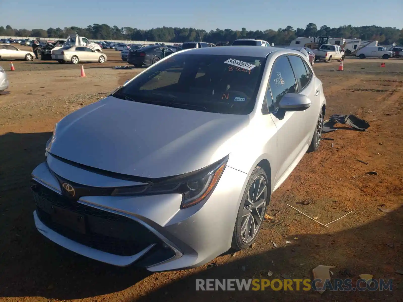 2 Photograph of a damaged car JTNK4RBE0K3048329 TOYOTA COROLLA 2019