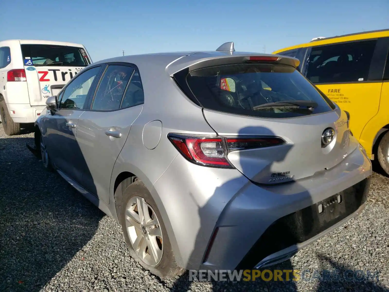 3 Photograph of a damaged car JTNK4RBE0K3048895 TOYOTA COROLLA 2019